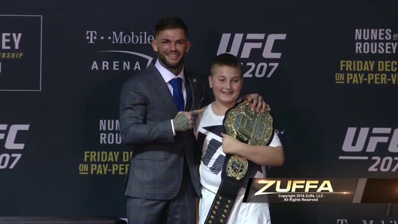 UFC 207: Cody Garbrandt Gives UFC Championship Belt to Cancer
