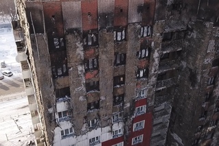 Девятиэтажка на улице Олимпийской загорелась вечером 8 января