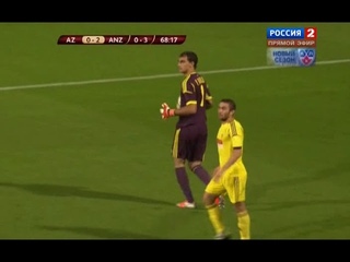 Лига Европы 2012-2013 год Раунд Плей офф 2 матч АЗ - Анжи (фрагменты матча)