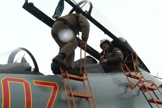Прибытие Су-30СМ №7 в Талдыкорган