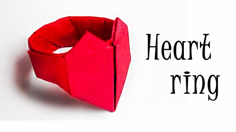 Origami heart ring I paper ring making easy I how to make a paper ring for