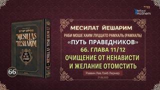 66 (.) Месилат Йешарим | Урок 66 | Глава 11/12 | Очищение от ненависти и желание отомстить