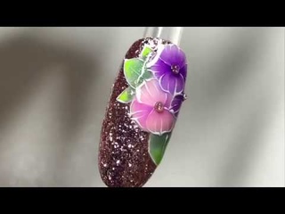 Новогодний дизайн??? Надоели олени, собачки, и снег на ногтях?! ЦВЕТЫ всегда к стати)