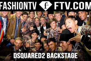 Backstage at Dsquared2 Milan |