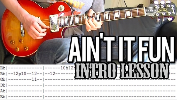 Guns NRoses Aint It Fun Intro Guitar Lesson ( With