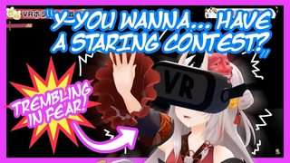 Nakiri Ayame Starts Shaking in Fear in 3D VR Horror Stream ENG
