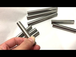 Short length tungsten cemented carbide rods polished.