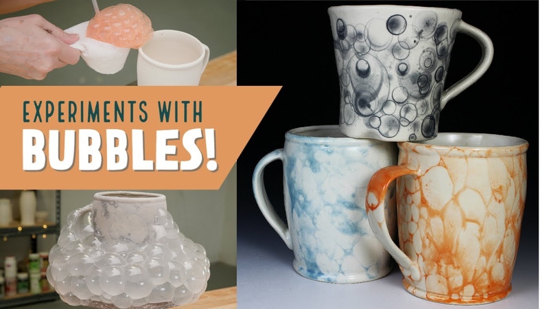Beautiful Bubbles on Pottery BRAND NEW BLOWING