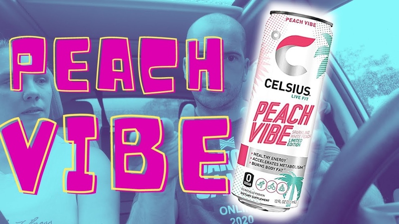 CELSIUS Fitness Energy Drink, Peach Vibe Taste