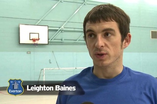 Leighton Baines helps out Everton in the Community apprentice