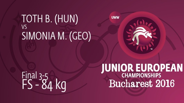 BRONZE FS 84 kg: M. SIMONIA ( GEO) df. B. TOTH ( HUN), 14