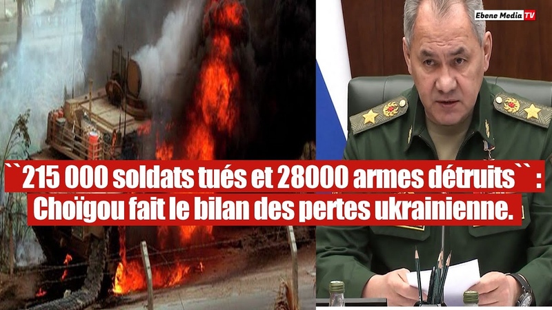 Choïgou : larmée de Kiev a perdu plus de 28000 armes en