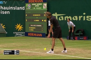 Zverev Hits Aerial Hot Shot At Halle 2016
