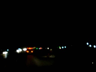IED on a night convoy in a Iraq city at night