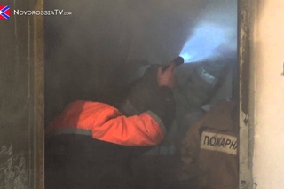 Пожар в Куйбышевском районе Донецка