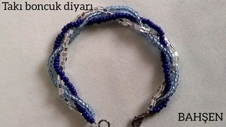 rg modeli boncuk  dk da hazr /knitting pattern bead bracelet/браслет из бисера/ #diy