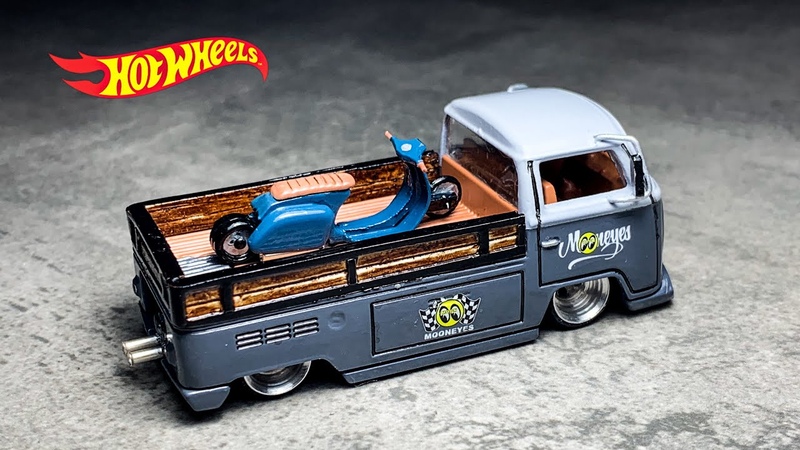 Volks Wagen T2 pickup wooden bed Hot wheels