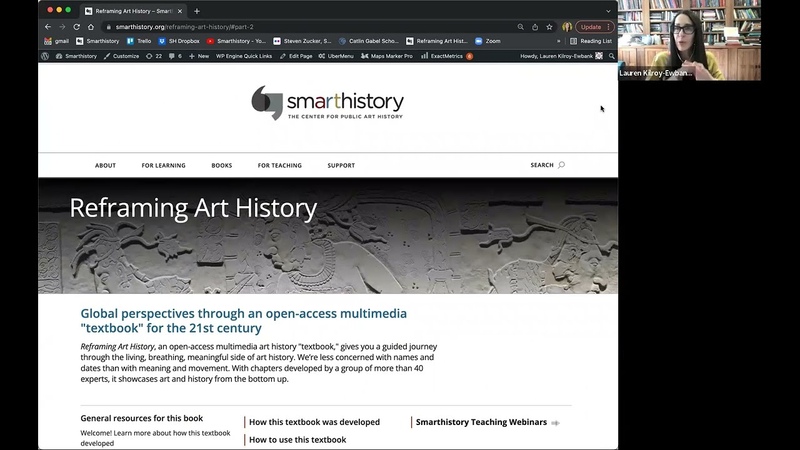 Reframing Art HIstory Smarthistorys textbook (from a live