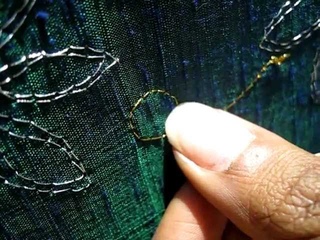 Hand embroidery - zardozi stitch tutorial