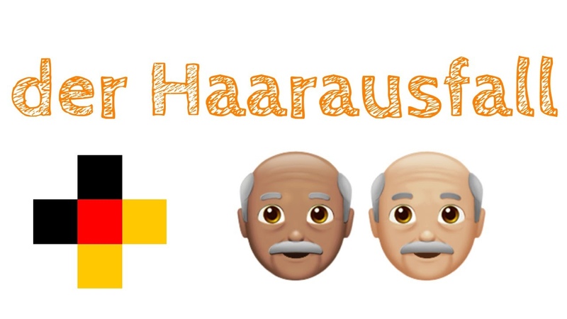Lerne Deutsch: der Haarausfall + 10 Sätze + Übersetzung in den