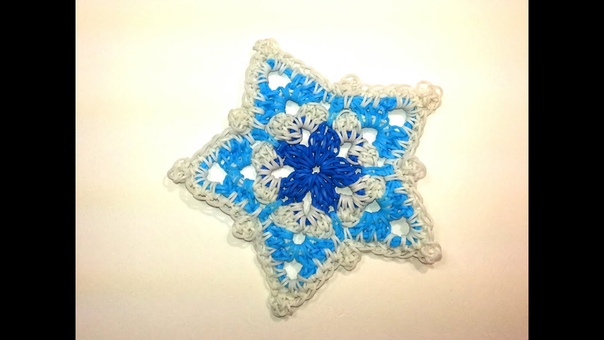 Granny Star, Snowflake Tutorial by feelinspiffy ( HOOK ONLY) ( Rainbow