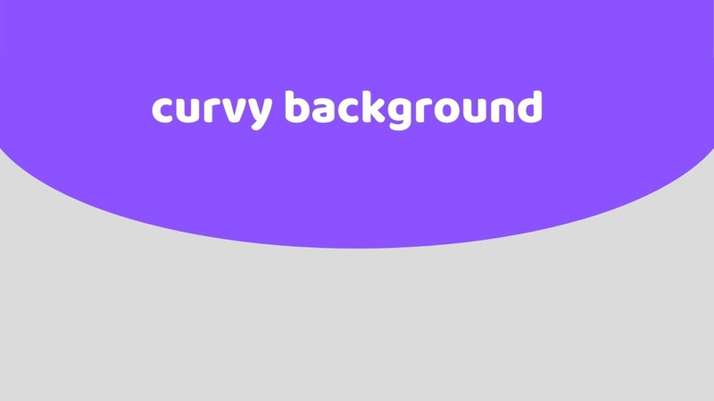 curvy background using border radius in HTML and