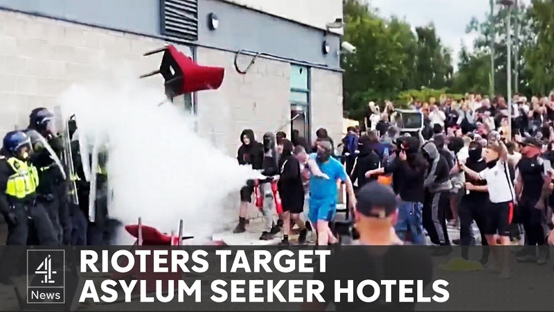 Rioters attack hotel housing asylum seekers amid far right