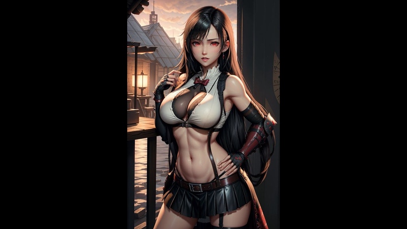 Anime Tifa Lockhart from FF7 Drawn by A.