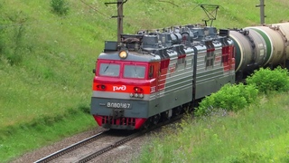 Электровоз ВЛ80С-167 с грузовым поездом перегон Зелецино-Кстово