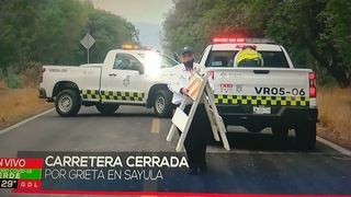 PELIGRO EN CARRETERA. GRIETA SAYULA LA BARCA.