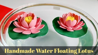 Handmade Water Floating Lotus || Foam Sheet Flower Making || Beautiful Water Floating Flower