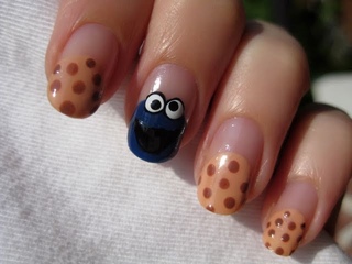 Cookie Monster Nails