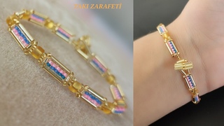 Zarif ve şık bileklik yapımı/Elegant and stylish bracelet making /how to make thin bracelet
