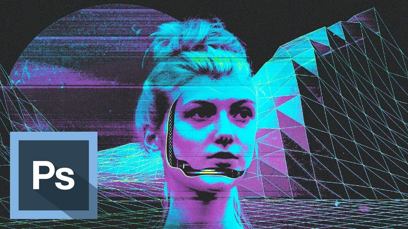 Tutorial Photoshop Efecto Retrato Futurista Cyberpunk Videojuego