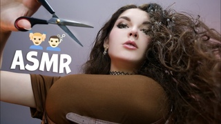АСМР Стрижка волос и массаж головы  ASMR Haircut and massage