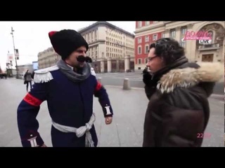 Казачий патруль на улицах Москвы. ЮМОР