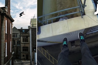 Parkour and Freerunning on Rooftops of Cambridge | James Kingston Extreme Climbing POV Adventures