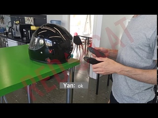 Tests of magnetic fasteners of the Repeater H1 prototype to the helmet.