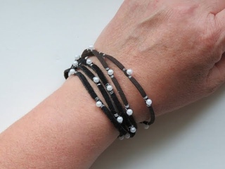 Leather and Pearl Bracelet Tutorials for Beginners