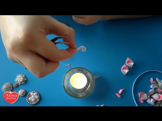 Снежинка Канзаши. Ободок для волос _ DIY. Snowflake kanzashi _ hair band _ Chris