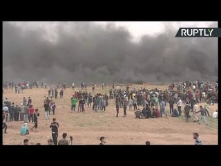 Беспорядки в Палестине на границе с Израилем