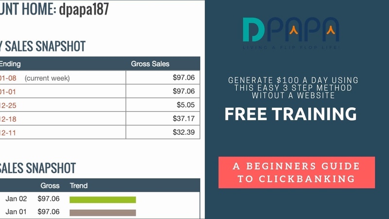 How to make money using clickbank without a website 100 A Day Proof