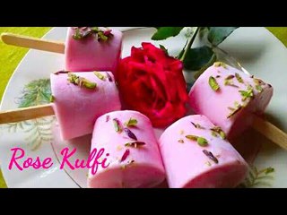 How to make Rose Kulfi / an Awesome Desert recipe / all time hit preparation