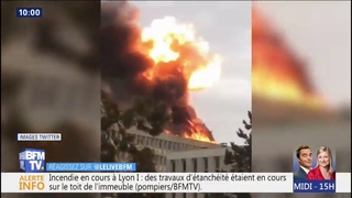 Les premières images des explosions et de l’incendie sur le campus de l’Université Lyon 1