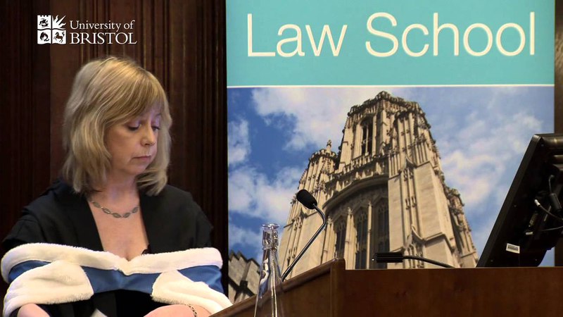 Joanne Conaghan, Head of School: Inaugural Lecture University of Bristol Law