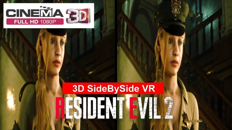 1 Resident Evil 2 remake 3d side by side VR Анаморфная пассивная