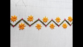 Hand Embroidery  Border Line | Border line design