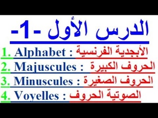 تعلم اللغة الفرنسية بسهولة وسرعة الدرس ال