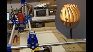Mostly Printed CNC | plywood lampshade