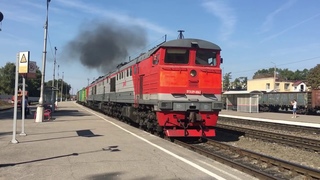 3ТЭ10УК-0063 с грузовым поездом на станции Узловая-I